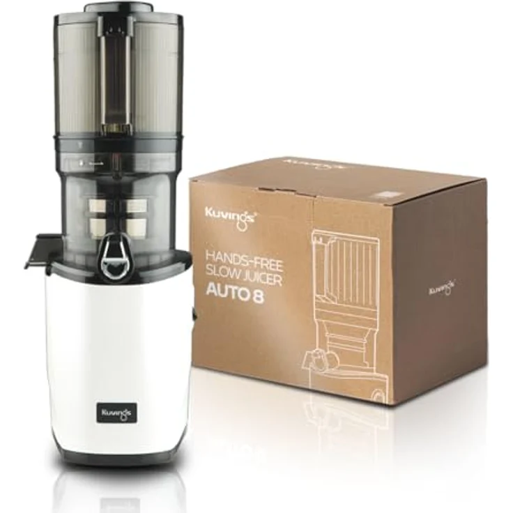 Kuvings AUTO8 Entsafter – Pflegeleichter Slow Juicer mit 2L Fassungsvermögen und 200W Motor ideal für Obst, Gemüse und Smoothies. (Weiß) – Bild 1