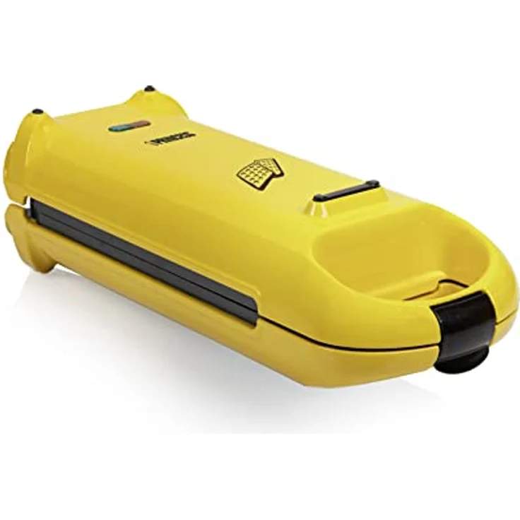 Princess 132406 Waffel Maker, für 2 Belgische Waffeln, mit horizontaler und vertikaler Positionsmöglichkeit, 700 Watt Leistung, Gelb – Bild 2