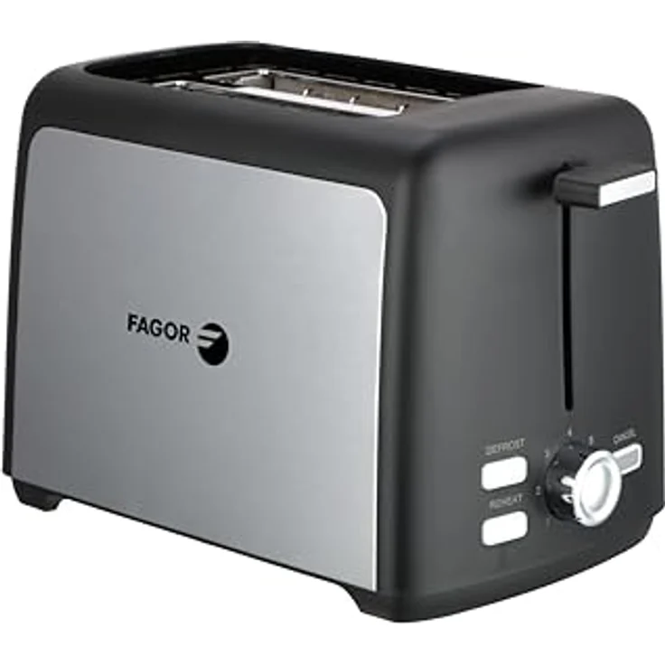FAGOR ToastPro Toaster, 2 Schlitze, einstellbare Bräunungssteuerung mit 7 Stufen, automatische Funktion, rostfreie Oberfläche, kompaktes Design – Bild 2
