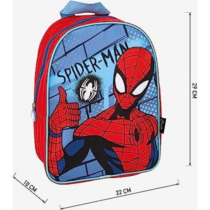 Spiderman Freizeitrucksack, Multifunktionaler Rucksack für Kinder, 29 cm hoch, 22 cm breit, 10 cm tief, 100% Polyester, für Schule und Urlaub – Bild 4
