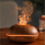 SinLaw Diffuser 3-in-1 Multifunktions-Luftbefeuchter, 200ml Flammeneffekt-Diffusor, 7-Farben-Flamme, Ultraleise, Automatische Abschaltfunktion