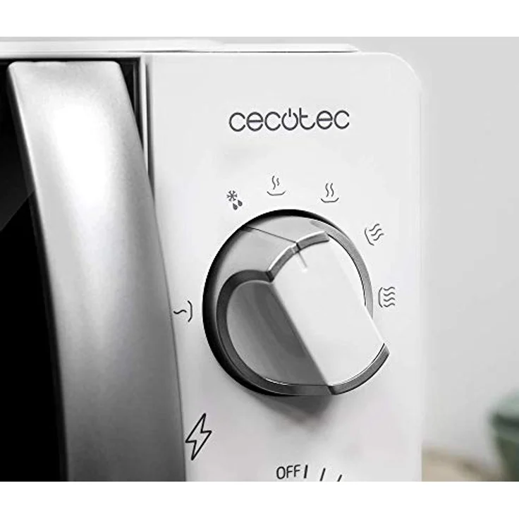 Cecotec Microondas ProClean 2010, 20 Liter Mikrowelle mit 700 Watt, 6 Funktionsstufen, 30 Minuten-Timer, 3D Wave-Technologie, weiße Endverarbeitung, schwarze Tür – Bild 5