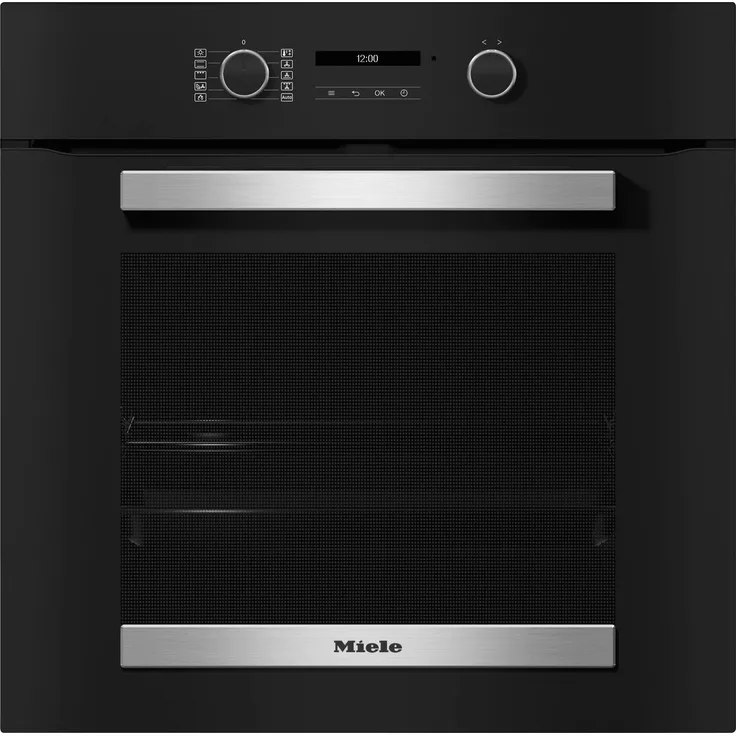 Miele Einbaubackofen H 2467 BP Active, mit Vollauszug, Pyrolyse-Selbstreinigung, AirFry-Funktion, Vernetzung mit Miele@Home, Obsidianschwarz/Edelstahl