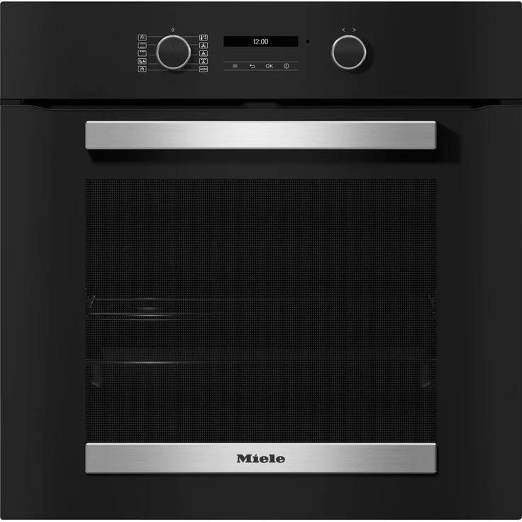 Miele Einbaubackofen H 2467 BP Active, mit Vollauszug, Pyrolyse-Selbstreinigung, AirFry-Funktion, Vernetzung mit Miele@Home, Obsidianschwarz/Edelstahl