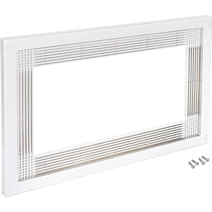 Emuca 8934715 Rahmen zum Einlassen von Mikrowellen in Möbel mit 60 cm aus weißem Kunststoff, 6 – Bild 2