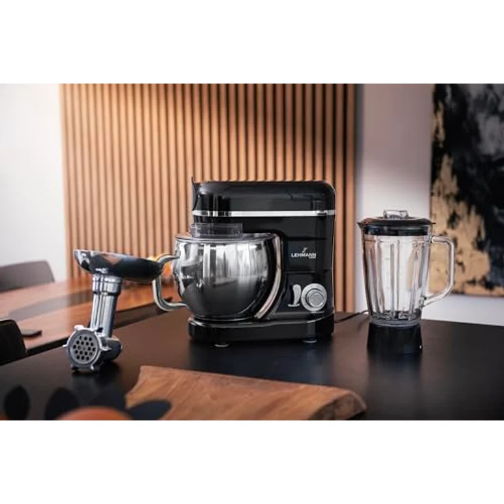 LEHMANN Universal Küchenmaschine 3 in 1 Set | Rührmaschine mit planetarisches Rührsystem und Fleischwolf | 5L Edelstahlschüssel inkl. 1.5L Saftpresse – Bild 4