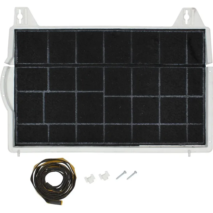 Europart Kohlefilter wie Balay 00460736, 450x320mm aktiv, rechteckig im weißen Rahmen für Dunstabzugshaube