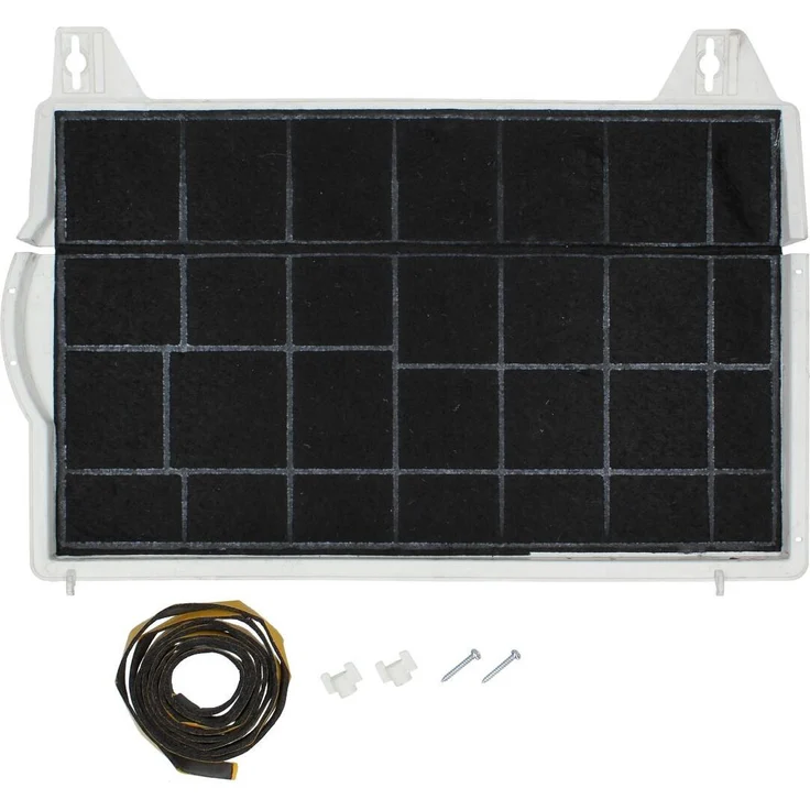 Europart Kohlefilter wie Balay 00460736, 450x320mm aktiv, rechteckig im weißen Rahmen für Dunstabzugshaube