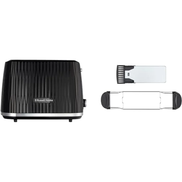 Russell Hobbs Toaster Eden (6 Bräunungsstufen, Hebefunktion, Auftau-, Aufwärm- & Stoppfunktion, Krümelschublade, Brötchenaufsatz, Schwarz) – Bild 11
