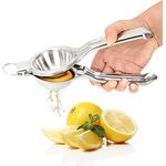 GOURMEO Zitronenpresse aus Edelstahl - strapazierfähige Zitruspresse Handpresse - spülmaschinenfeste manuelle Limettenpresse - Zitruspresse manuell - Lemon Squeezer
