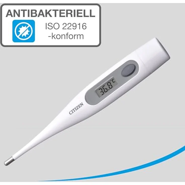 Citizen CTA303, Antibakterielles, wasserfestes digitales Thermometer mit Fieberalarm, für oral, Achselhöhle und rektal, präzise Messung für Erwachsene, Kinder und Babys – Bild 3