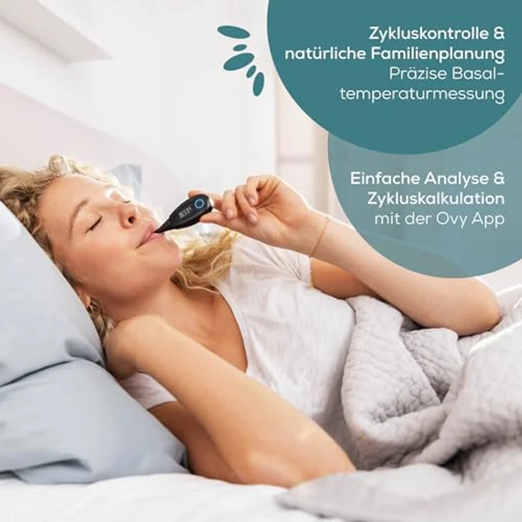 BEURER Fieberthermometer OT 30 Basalthermometer, Digitales Thermometer mit Bluetooth-Funktion, weiß – Bild 2