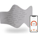 Vulpés HeatBelt Pro, intelligenter Wärmegürtel mit Smartphone Steuerung, Wärmeunterstützung für Rücken und Nieren, organisches Bambusmaterial, Steingrau, Größe S [70-90]