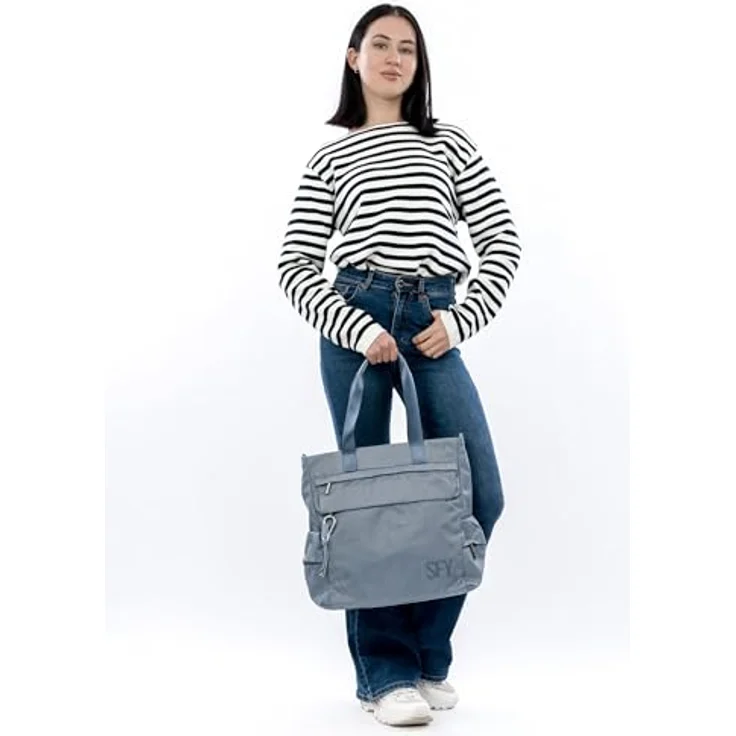 SURI FREY Shopper SFY SURI Sports Marry, hochwertiger Nylon Shopper mit Reißverschluss, zweifarbig, mit abnehmbarem Umhängeriemen und praktischen Seitentaschen – Bild 2