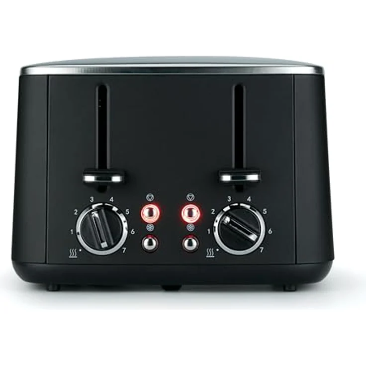Wilfa Toaster FAMILY I 1.600 W I 7 Bräunungsstufen I 4 Toasts gleichzeitig I Auftau- & Aufwärmfunktion I inkl. Brötchenaufsatz (schwarz) – Bild 3