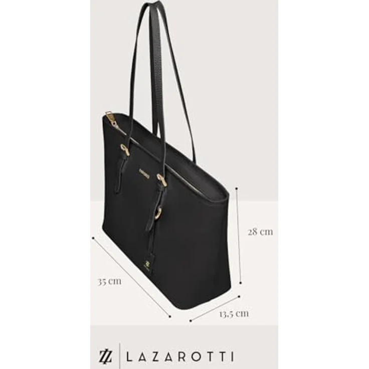 Lazarotti Shopper Bologna Leather, Leder - Stilvolle Einkaufstasche mit Schulterriemen – Bild 3