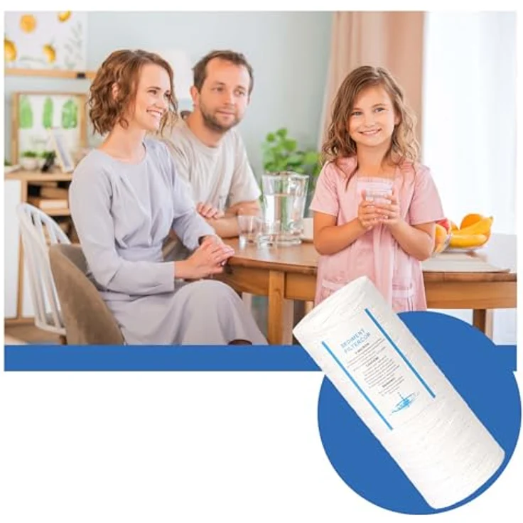 naturewater PPW-10A 5 µ Baumwollfilter Kartusche, 254 mm (10 Zoll) für Umkehrosmoseanlagen, präzise Filtration gegen Schmutzpartikel – Bild 8