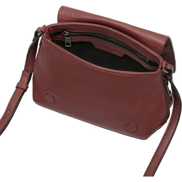 Liebeskind Berlin Umhängetasche Crossbody, aus echtem Rindsleder, Farbe Berry, verstellbarer Schulterriemen, mit Zipperfach – Bild 4
