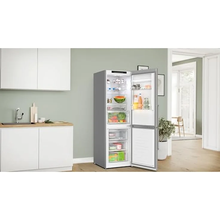 Bosch KGN36VIBT, Serie 4, Kühl-Gefrier-Kombination, 186 x 60 cm, 218 L Kühlen + 103 L Gefrieren, Edelstahl mit Antifingerprint, NoFrost, VitaFresh XXL für längere Frische, Flaschenablage, Optimal Fit – Bild 5