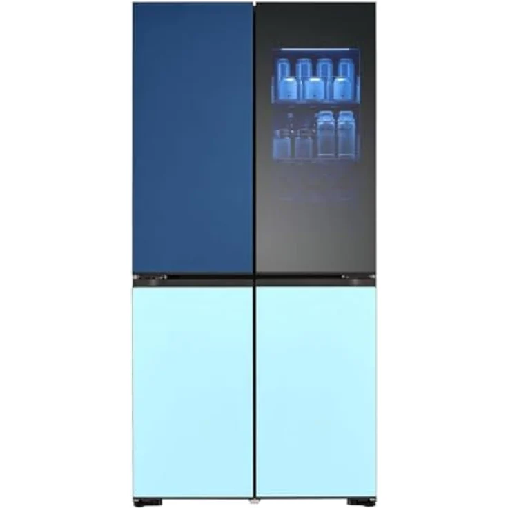 LG GMV960NNME Kühl-Gefrierkombination 617L, No-Frost, InstaView, DoorCooling+, Eiswürfelspender, silber, 4-türig, Klasse E – Bild 1