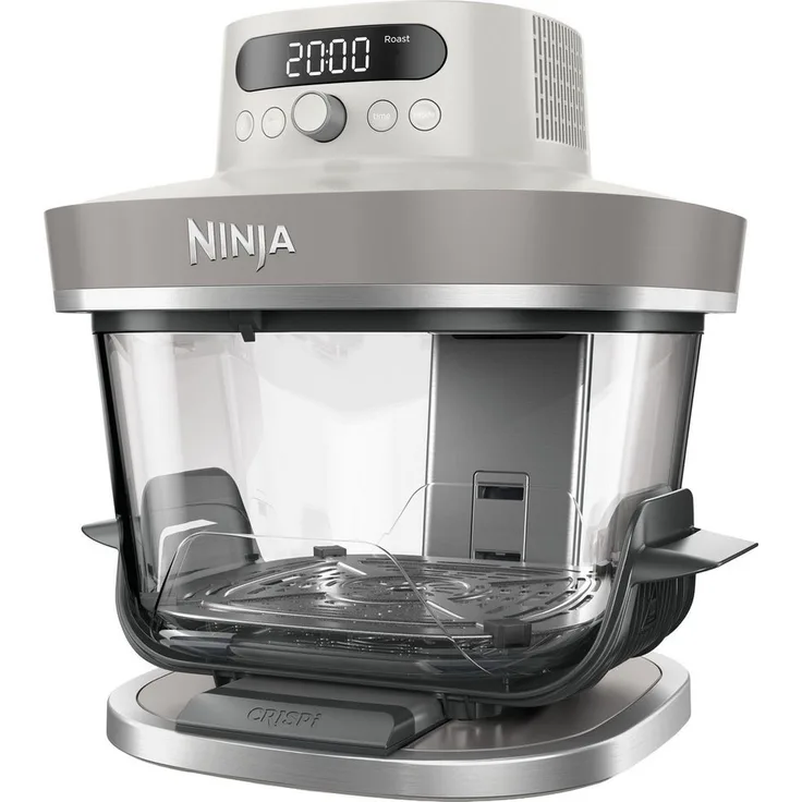 NINJA Heißluftfritteuse CRISPi PRO AS101EULG, 7-in-1 Glas-Air-Fryer in Beige, 2050 W, 5,7 L Fassungsvermögen, spülmaschinenfester Glasbehälter, 7 Kochfunktionen