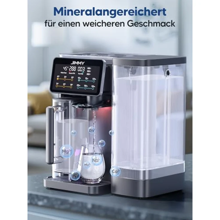 Jimmy R9 Umkehrosmoseanlage, 7-stufige Wasserfilter mit Heißwasserspender, UV-Desinfektion, 3-Sekunden-Heizung, 7 Temperaturstufen, Echtzeit-TDS-Monitor – Bild 5
