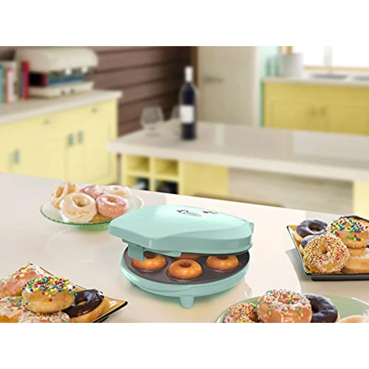 Bestron ADM218SDM Donutmaker, im Retro Design, 700W, Antihaftbeschichtung , Backampel, Kunststoff, Metall, mint – Bild 4