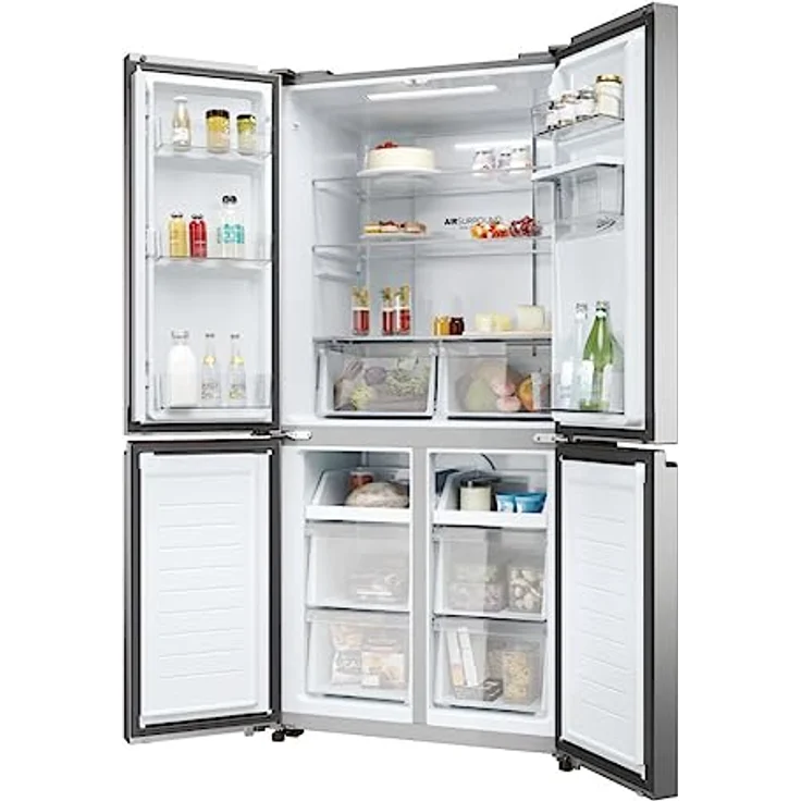 Haier CUBE 83 SERIE 3 HCR3818EWMM Kühl-Gefrierkombination/Total No Frost/Wasserspender mit Tank/Inverter Kompressor/XL Slim-Line Air Surround/Edelstahl Front – Bild 4