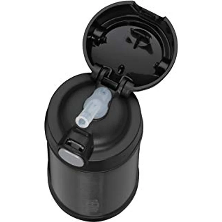THERMOS 4030.701.035 Isolierflasche FunTainer, Edelstahl Grau 0,35 l, inkl. Trinkhalm, BPA-Free, 12 Stunden kalt – Bild 4