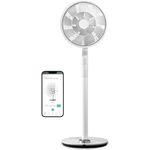 Duux Whisper Flex Ultimate Smart Standventilator Leise - Steuerung per Fernbedienung & Smartphone - Höhenverstellbar 58-103cm - Energieeffizient - Weiß