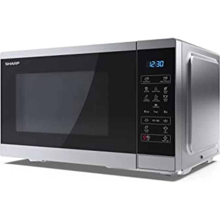 SHARP YC-MS252AE-S Mikrowelle (Mikrowelle: 900W, 11 Leistungsstufen, Auftaufunktion, Abmessungen 47,2 x 28 x 34,5 cm), silber – Bild 4