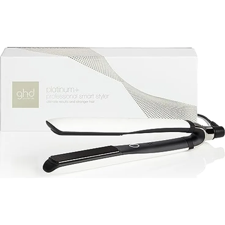 ghd platinum+ white - Intelligenter professioneller Haarglätter, weniger Haarbruch, mehr Glanz und Farbschutz, Ultra-Zone-Technologie, optimale Kämmtemperatur 185ºC homogen