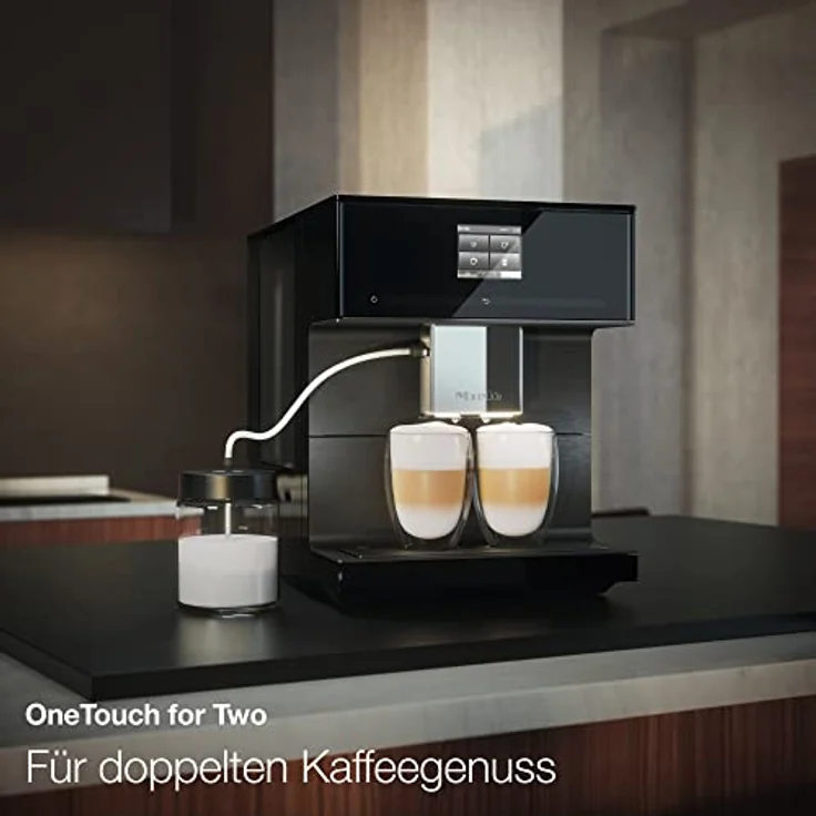 Miele CM 7550 Kaffeevollautomat (Smartphone bedienbar mit WiFiConnect, Kaffeemaschine mit vollautomatischer Entkalkung) schwarz, mit Milchsystem – Bild 5