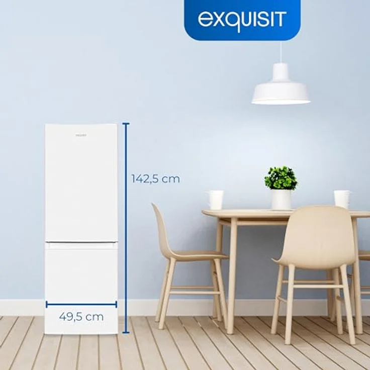 Exquisit Kühl Gefrierkombination KGC5232-60-E-040E weiss | 173 L Volumen | Kühlschrank mit Gefrierfach freistehend 50 cm Breite | Alarmfunktion | 4* Gefrieren – Bild 4
