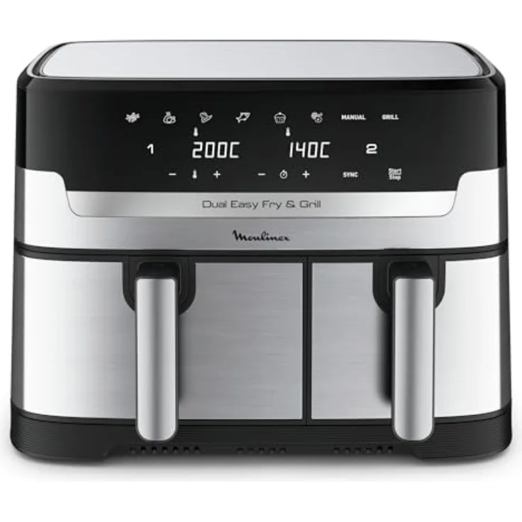 Moulinex Fritteuse ohne Öl, 8,3 l, 2450 W, Edelstahl/Schwarz - EZ905D20 - Preisvergleich