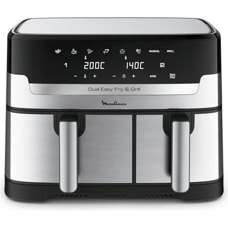 Moulinex Fritteuse ohne Öl, 8,3 l, 2450 W, Edelstahl/Schwarz - EZ905D20 - Preisvergleich – Bild 1