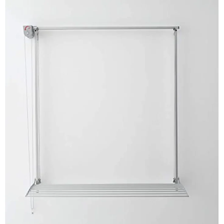 Foxydry Wandständer Wall, vertikaler Wäscheständer aus Aluminium und Stahl, höhenverstellbar, 88x52x137 cm (Grau, 80) – Bild 3