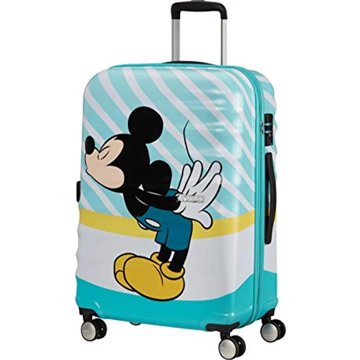 American Tourister, Wavebreaker Disney Koffer, Blau, Weiss, (96 l, L)