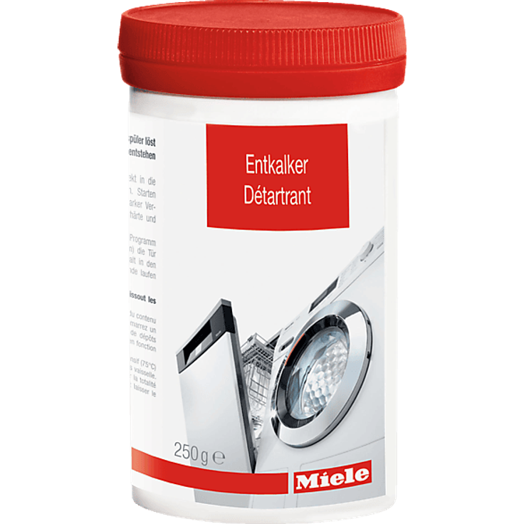MIELE 10130980 ENTKALKER Entkalker, 250g für Geschirrspüler und Waschmaschinen, schonend mit Zitronensäure, optimale Maschinenleistung