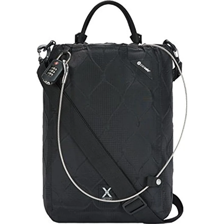 Pacsafe Travelsafe X15 - Mobiler Safe mit TSA-Zahlen Schloß, Trage-Tasche mit Anti-Diebstahl Technologie, 15 Liter, Schwarz/Black – Bild 1