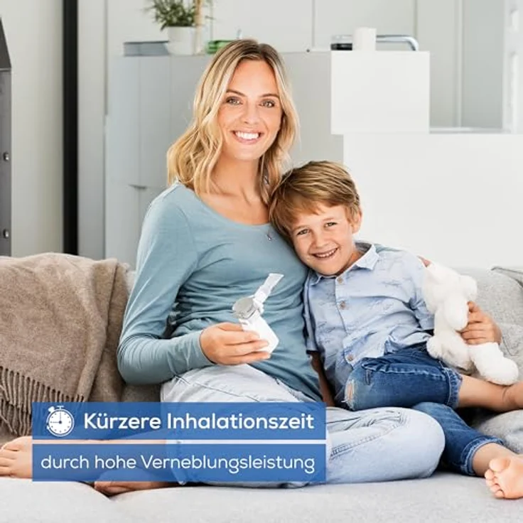 Beurer IH 57 Inhalator, Verneblung mit Schwingmembran- und Aerosol-Technologie, tragbares Inhaliergerät mit wiederaufladbarem Akku, zur Anwendung bei Erkältung, Asthma und anderen Atemwegserkrankungen – Bild 2