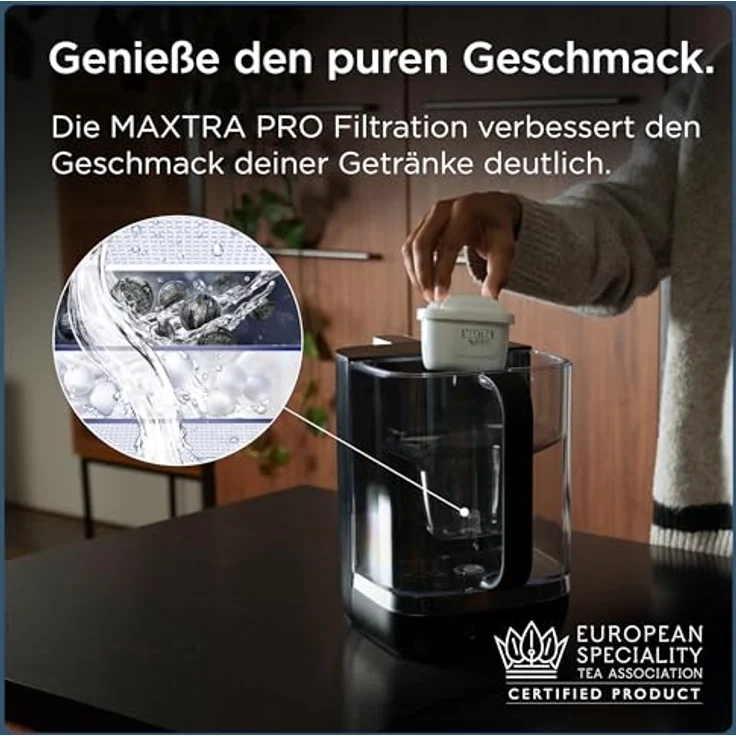 BRITA Heißwasserspender Cube, 4 l, 2150 W, einstellbares Tassenvolumen & Temperatur, MAXTRA PRO Filter, selbstreinigend, UV-C-Technologie – Bild 3