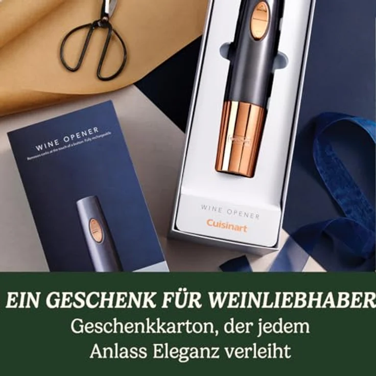 Cuisinart CWO50E Automatischer Weinöffner mitternachtsgrau & kupferfarben wiederaufladbar – Bild 6