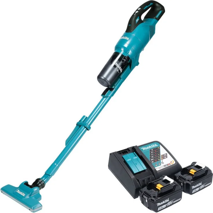 Makita DCL 286 FRF2, Akku-Handstaubsauger 18 V mit Zyklonabscheider, 0,25 l, 2x 3,0 Ah Akkus und Ladegerät