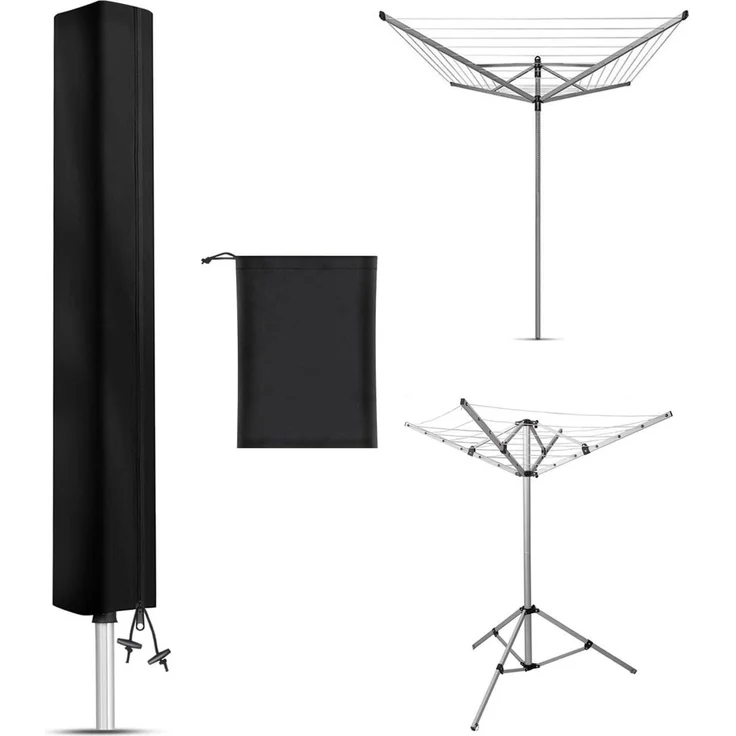 Leifheit Wäschespinne Abdeckung, Wetterfeste Schutzhülle aus 420D Oxford, 100% wasserdicht, Universalgröße 160x15x15cm
