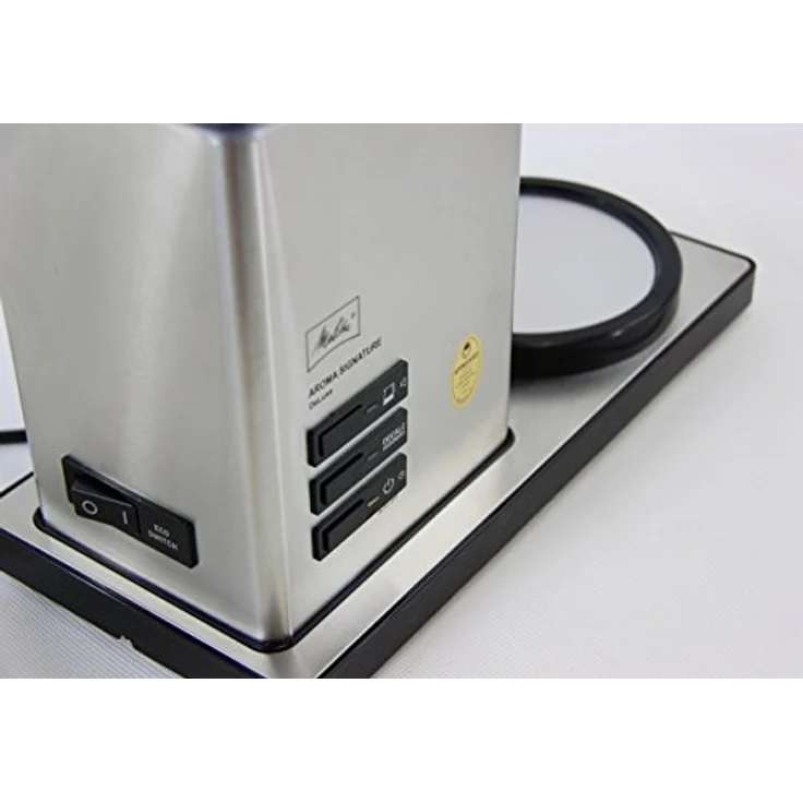 Melitta AromaSignature DeLuxe 100702, Filterkaffeemaschine mit Glaskanne, Heißbrüh-Verfahren, Schwarz-Edelstahl – Bild 3