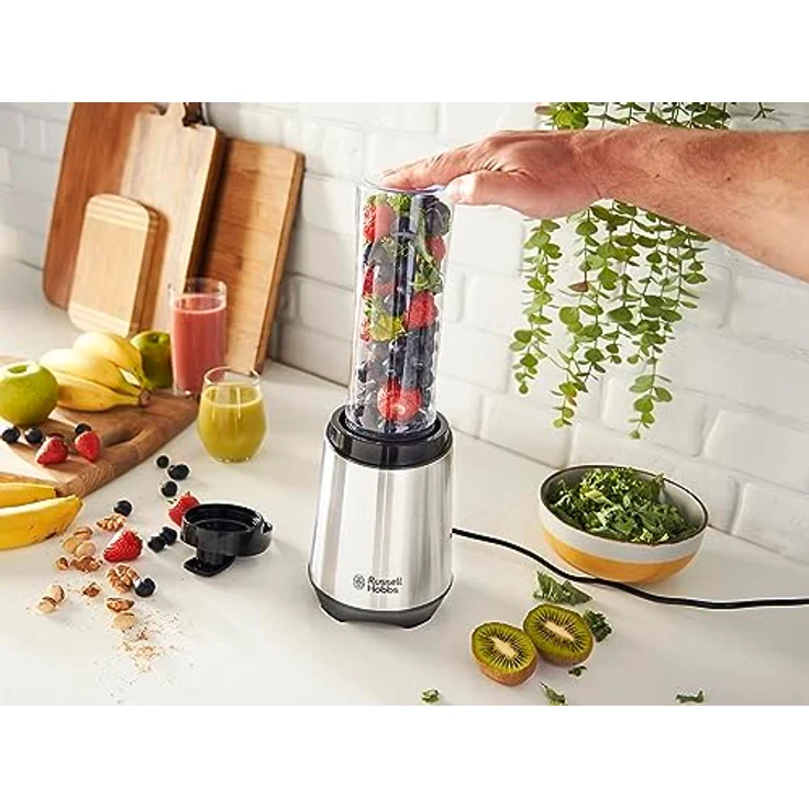 RUSSELL HOBBS Mix&Go Steel Smoothie Maker, 300 W, Edelstahl – Bild 2