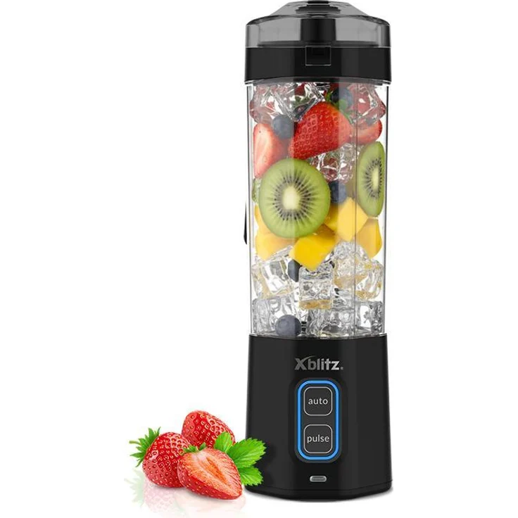 Xblitz iRon, Kabelloser Standmixer mit 700 ml Behälter, 360 Watt Leistung, spülmaschinenfeste Teile, tragbar und leicht