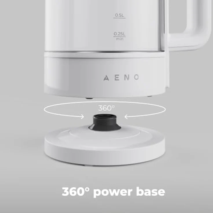 Aeno EK5 Elektrischer Wasserkocher, 1,7 Liter, Glas, Temperaturregelung 40-100°C, Strix-Technologie, LED-Beleuchtung – Bild 14