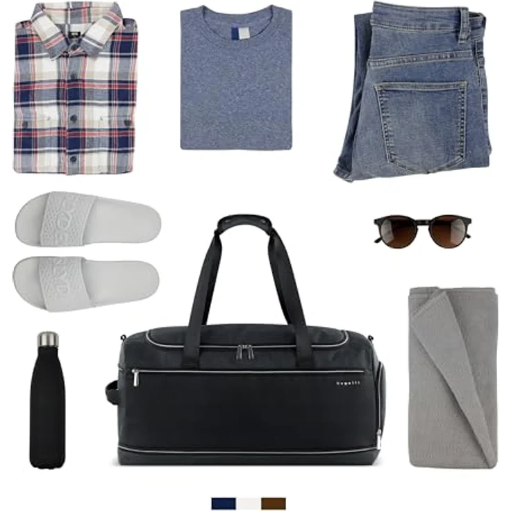 bugatti Sera Weekender Reisetasche 58 cm, anthrazit, 100% Polyester, ideal für Reisen – Bild 4